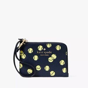 Kate Spade Tennis Printed Small Card Holder Wristlet NWT